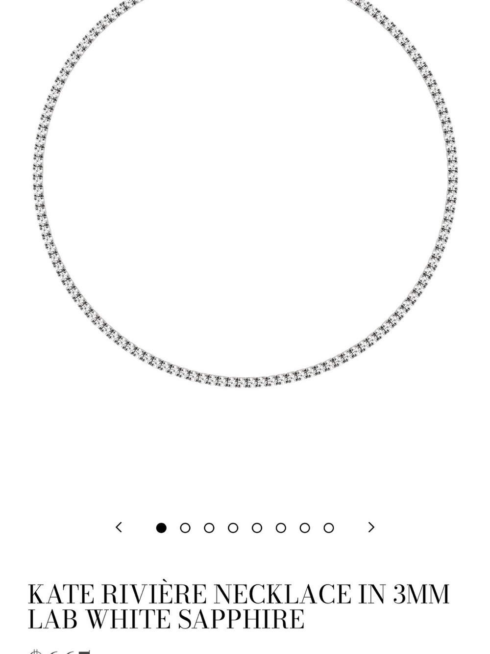 3mm White Sapphire Tennis Necklace — Kate Riviere